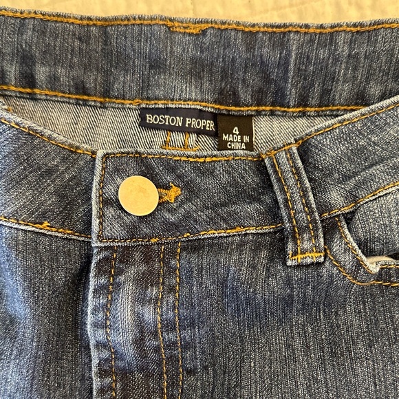 Boston Proper 4 Flare Denim Embellished Leg Like New Vintage Y2K - Picture 3 of 9